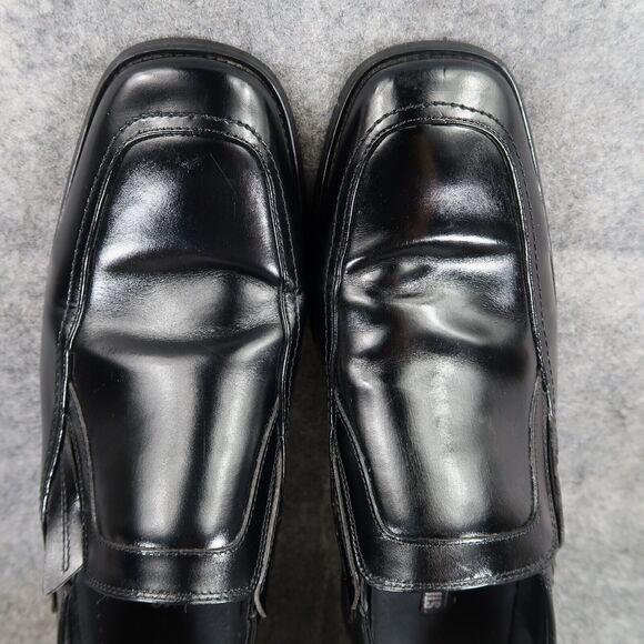 Stacy Adams Shoes Mens 10.5 Loafer Dress Formal Black Slip On Square Toe Classic - Picture 7 of 15